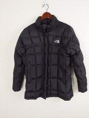 The North Face 600 Fill Down Square Quilt Puffer Jacket Black Women's Medium